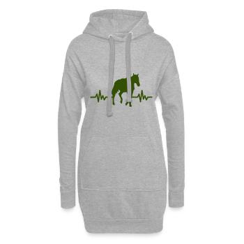 Heartbeat - Étalon Cheval Jument Ross Equestrian - Sweat-shirt à capuche long Femme - gris chiné - Devant
