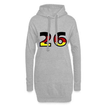 26 Numéro Allemagne Jersey - Sweat-shirt à capuche long Femme - gris chiné - Devant