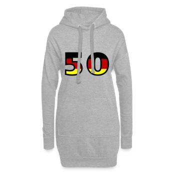 Maillot Allemagne numéro 50 - Sweat-shirt à capuche long Femme - gris chiné - Devant