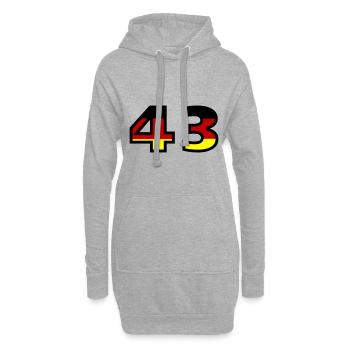43 Numéro Allemagne Jersey - Sweat-shirt à capuche long Femme - gris chiné - Devant
