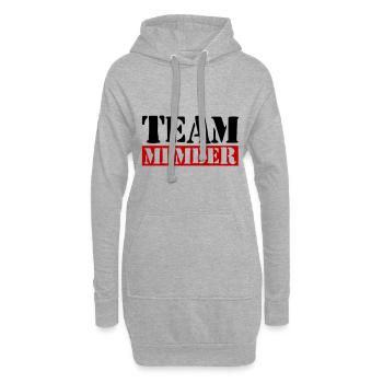 Membres de l’équipe - Sweat-shirt à capuche long Femme - gris chiné - Devant