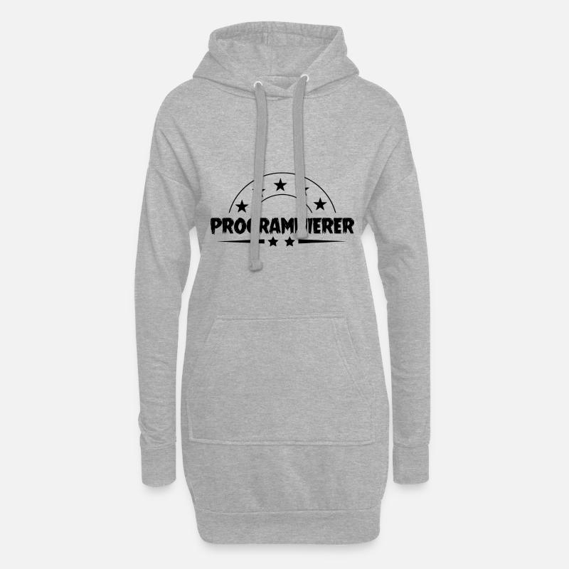 Programmierer Beruf - Hoodie-Kleid - Grau meliert