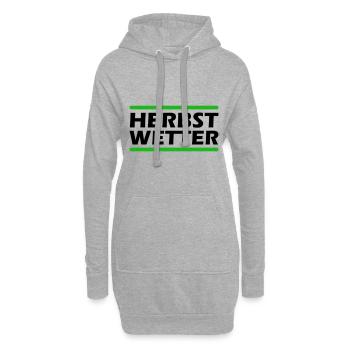 Herbst Wetter - Hoodie-Kleid - Grau meliert - Vorne
