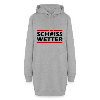 Scheiss Wetter - Hoodie-Kleid - Grau meliert - Vorne