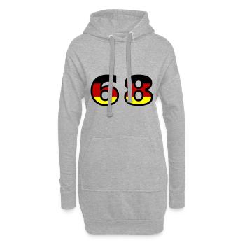 68 Numéro Allemagne Jersey - Sweat-shirt à capuche long Femme - gris chiné - Devant