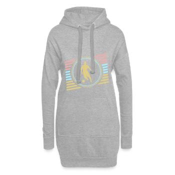 Fussball - Hoodie-Kleid - Grau meliert - Vorne