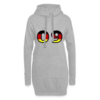 9 Numéro Allemagne Jersey - Sweat-shirt à capuche long Femme - gris chiné - Devant