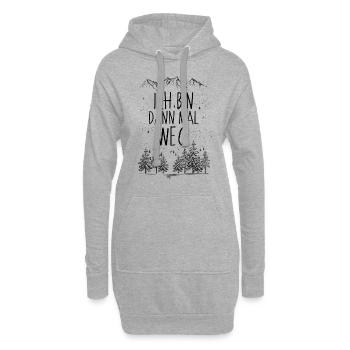 Ich Bin Dann Mal Weg - Berge - Wandern - Wanderer, - Hoodie-Kleid - Grau meliert - Vorne