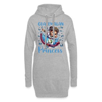 Guatemalan Princess Dabbing for girls & kids - Hoodie Dress - heather grey - Front