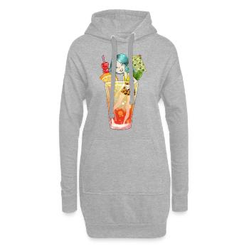 Sunrise Cocktail - Hoodie Dress - heather grey - Front