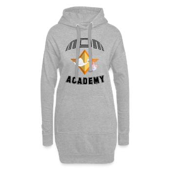 t-shirt mom academy cadeau naissance maman - Sweat-shirt à capuche long Femme - gris chiné - Devant