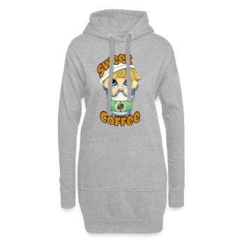 sweet coffee - Hoodie-Kleid - Grau meliert - Vorne