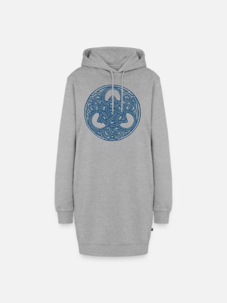 Wikinger Runen - Hoodie-Kleid - Grau meliert
