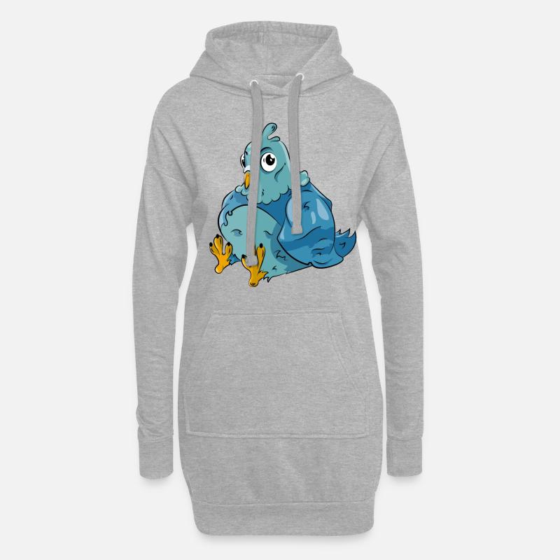 Taube Vogel - Hoodie-Kleid - Grau meliert