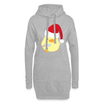 Canard avec couteau Mème Canard de Noël avec couteau - Sweat-shirt à capuche long Femme - gris chiné - Devant