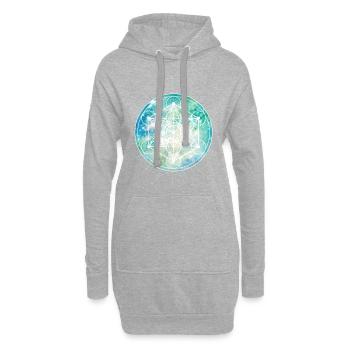 Keltische SYMBOLE - Metatron - Kelten - Hoodie-Kleid - Grau meliert - Vorne
