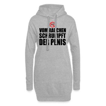 Vom rauchen schrumpft der penis - Hoodie-Kleid - Grau meliert - Vorne