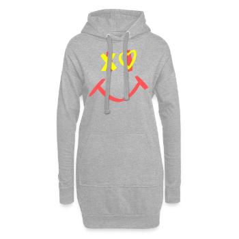 smile - Hoodie-Kleid - Grau meliert - Vorne