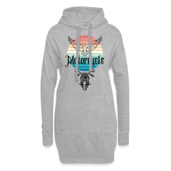 Frei wie ein Vogel : Motorcycle - Hoodie-Kleid - Grau meliert - Vorne