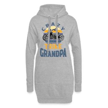 Trike Grand-père - Sweat-shirt à capuche long Femme - gris chiné - Devant