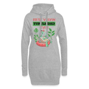 Schildkröte - Hoodie-Kleid - Grau meliert - Vorne