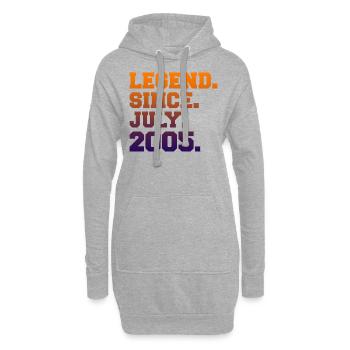 Legenden geboren in Juli - Hoodie-Kleid - Grau meliert - Vorne