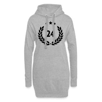 Wappen 24 - Hoodie-Kleid - Grau meliert - Vorne
