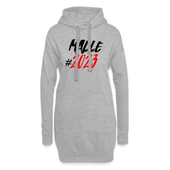 Malle 2023 - Sweat-shirt à capuche long Femme - gris chiné - Devant