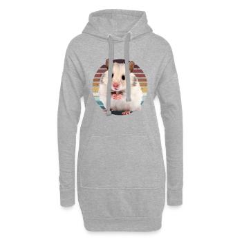 Hamster - Hoodie Dress - heather grey - Front