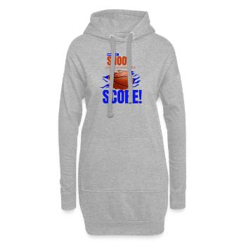 Dribble Shoot Score basketball - Sweat-shirt à capuche long Femme - gris chiné - Devant
