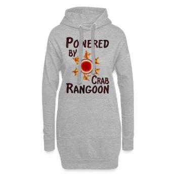 Powered by crab rangoon - Hoodie-Kleid - Grau meliert - Vorne
