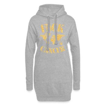 F... CK CANCER - ESPOIR, AMOUR ET COMBAT - Sweat-shirt à capuche long Femme - gris chiné - Devant