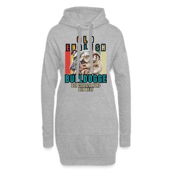 Bouledogue Vieux Bouledogue Anglais Chien Chiens - Sweat-shirt à capuche long Femme - gris chiné - Devant