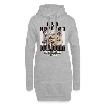 Bouledogue Vieux Bouledogue Anglais Chien Chiens - Sweat-shirt à capuche long Femme - gris chiné - Devant