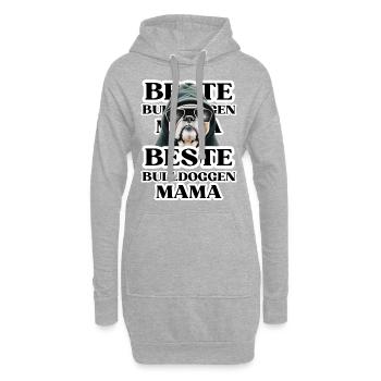 BESTE BULLDOGGEN Mama Hund BULLDOGGE Hunde - Hoodie-Kleid - Grau meliert - Vorne