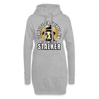 CHIEN DE CHASSE PERSONNEL CHIEN BOULEDOGUE - Sweat-shirt à capuche long Femme - gris chiné - Devant