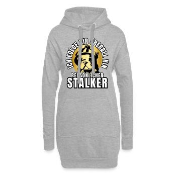 CHIEN DE CHASSE PERSONNEL CHIEN BOULEDOGUE - Sweat-shirt à capuche long Femme - gris chiné - Devant