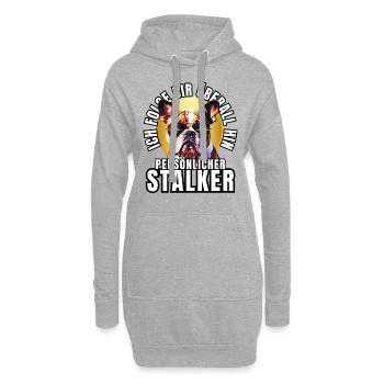 CHIEN DE CHASSE PERSONNEL CHIEN BOULEDOGUE - Sweat-shirt à capuche long Femme - gris chiné - Devant