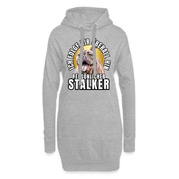 CHIEN DE CHASSE PERSONNEL CHIEN BOULEDOGUE - Sweat-shirt à capuche long Femme - gris chiné - Devant