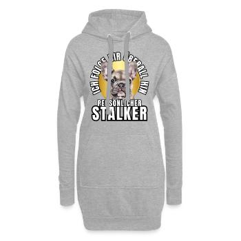 CHIEN DE CHASSE PERSONNEL CHIEN BOULEDOGUE - Sweat-shirt à capuche long Femme - gris chiné - Devant