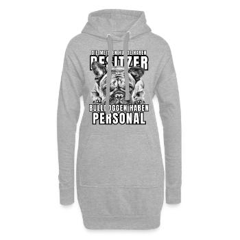 Les bouledogues ont des chiens de bouledogue personnels - Sweat-shirt à capuche long Femme - gris chiné - Devant