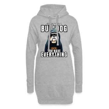 SI VOUS AVEZ UN BOULEDOGUE - Bulldog Dog CHIENS - Sweat-shirt à capuche long Femme - gris chiné - Devant