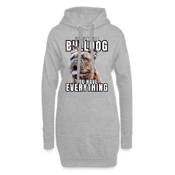 SI VOUS AVEZ UN BOULEDOGUE - Bulldog Dog CHIENS - Sweat-shirt à capuche long Femme - gris chiné - Devant