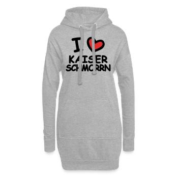 I Love Kaiserschmorrn - Hoodie Dress - heather grey - Front