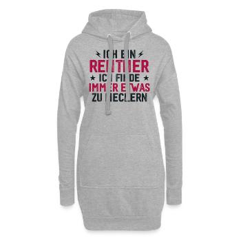 Rentner immer etwas zu meckern lustig - Hoodie-Kleid - Grau meliert - Vorne