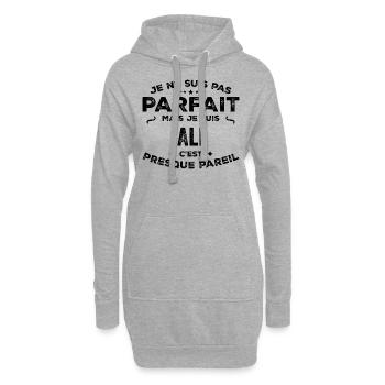 Ali – ein lustiger und stolzer Vorname, Legende - Hoodie-Kleid - Grau meliert - Vorne