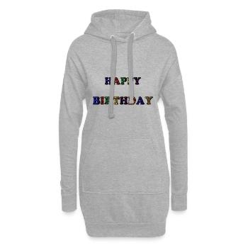ALLES GUTE ZUM GEBURTSTAG. ALLES GUTE ZUM GEBURTSTAG. JAHRESTAG. - Hoodie-Kleid - Grau meliert - Vorne