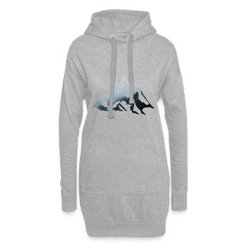 blockedTitle - Sweat-shirt à capuche long Femme - gris chiné - Devant