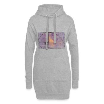 fibonacci Pyramides Gizeh Mathématiques Géométrie - Sweat-shirt à capuche long Femme - gris chiné - Devant