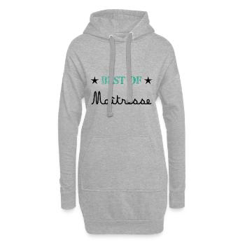 MAÎTRESSE. MAITRE. MERCI. MERCI MAÎTRESSE. ECOLE - Sweat-shirt à capuche long Femme - gris chiné - Devant